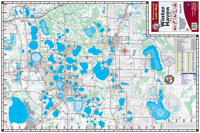 Map Of Chain Of Lakes Winter Haven Fl