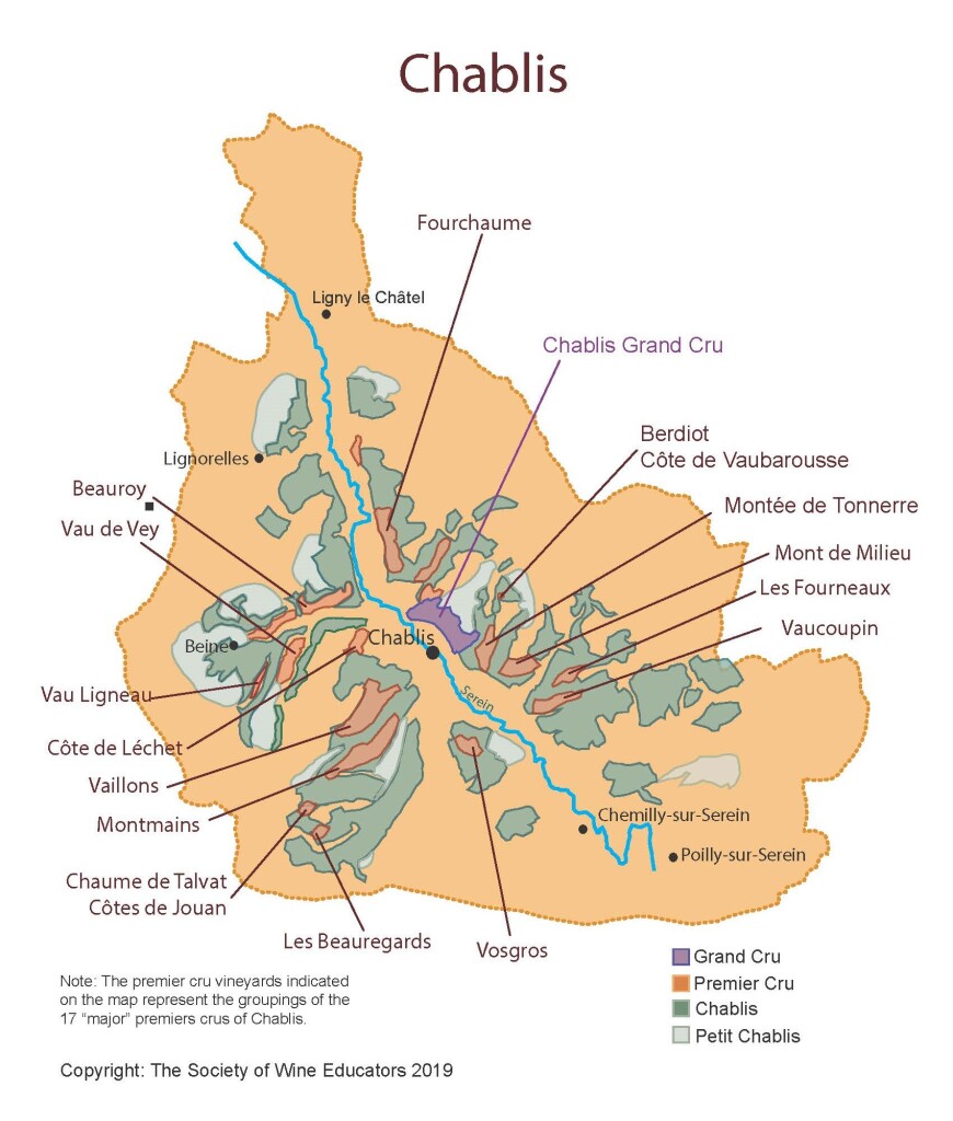 2021 Wine Map of France - Chablis