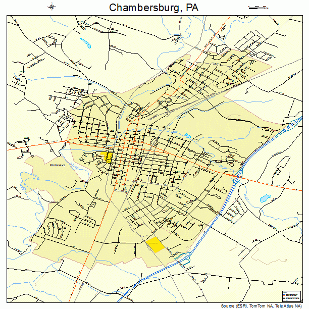 Chambersburg Street Map