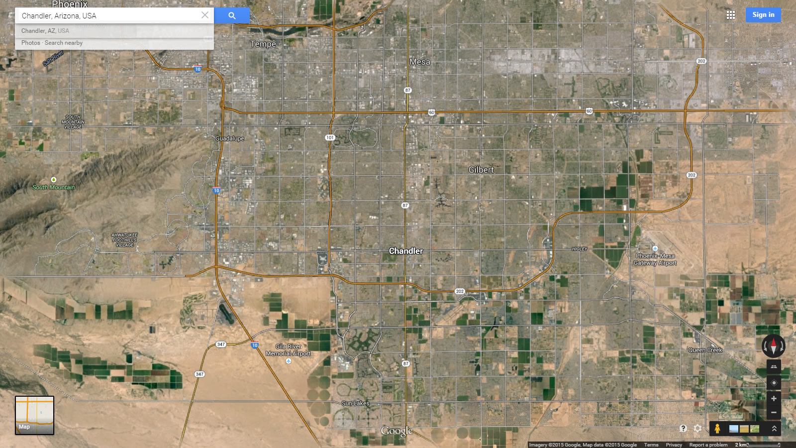 Chandler Arizona Map - United States