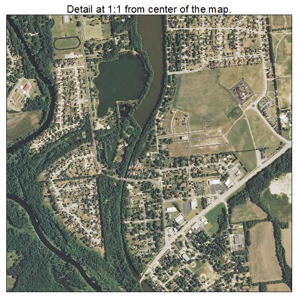 Detailed Aerial Photography Map of Channahon, IL, Illinois