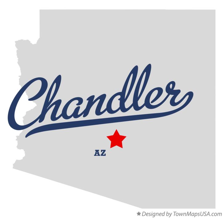 Map of Chandler, AZ, Arizona