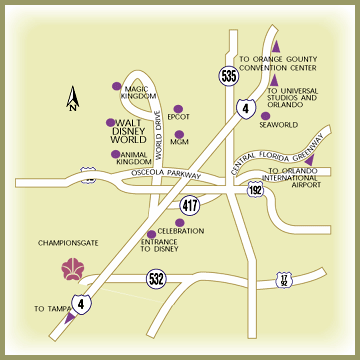 Omni International Resort at ChampionsGate Golf Map