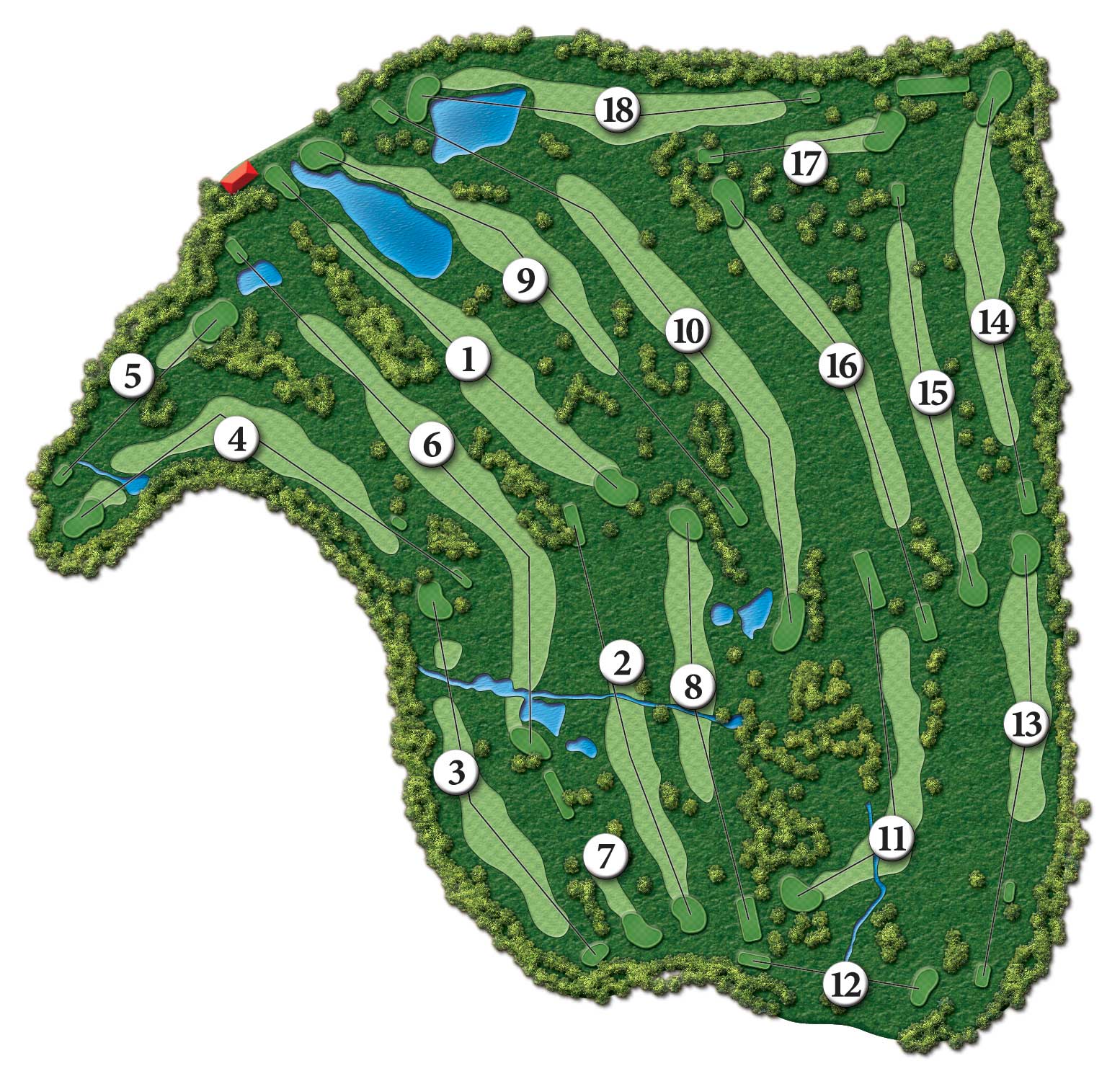 Course Map of Tamarack Golf Club