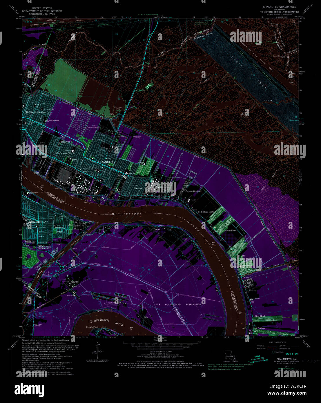 USGS Topographic Map of Chalmette, Louisiana